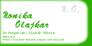monika olajkar business card