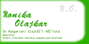monika olajkar business card